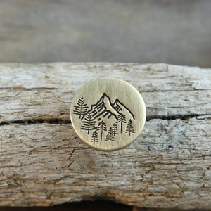 15 mm koperen pin-badge gepersonaliseerde wandelvriend