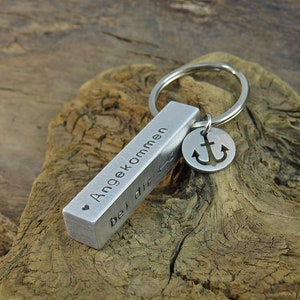 Chaveiro de bar âncora 10º aniversário de casamento gravura marítima personalizada