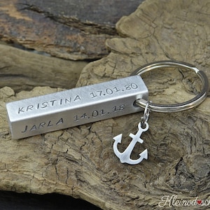 Chaveiro de alumínio âncora marítima personalizado
