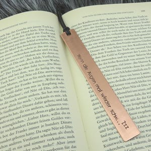 bookmark copper handstamped personalised gift
