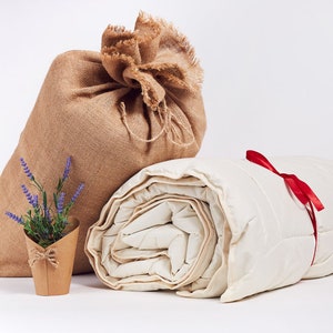 Piumino in lana alpaca al 100% / Piumino ripieno di lana organico tutto l&#39;anno / Trapunta / Biancheria da letto