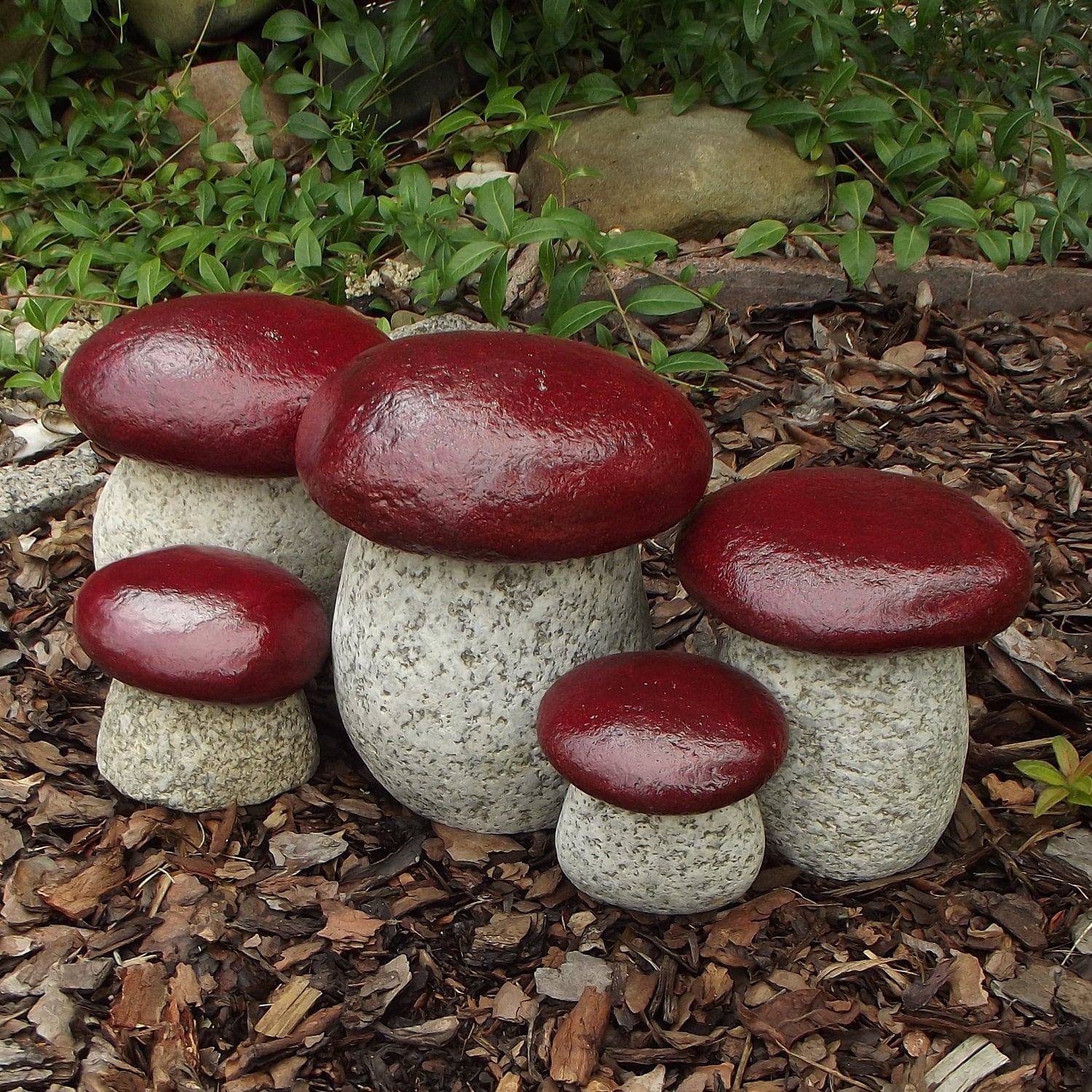 Lot de 5 champignons décoratifs Grana