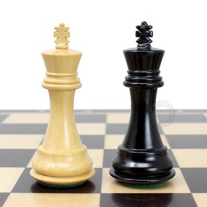 Ebonized / Boxwood Rio Staunton Chess Pieces King Height: 3 - Etsy
