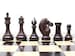 Ringy Rosewood/Boxwood Chess Pieces Rio Staunton 4.0' (102 mm) - 2 Extra Queens - Triple Weighted 