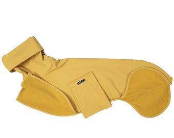 Greyhound Coat Softshell Ochre-Yellow, Unlined, 5 Sizes