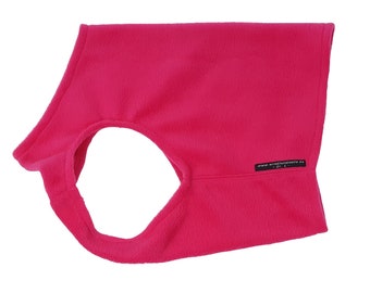 Greyhound Vest, Polar Fleece Pink, Size S, M, L, XL and Whippet