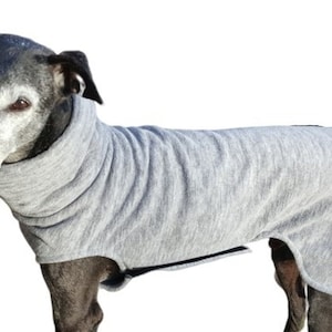 Pull lévrier polaire avec fermeture, pull lévrier, gris chiné, 5 tailles