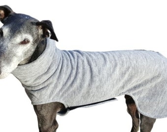 Greyhound Sweater Polarfleece with a Closure, Greyhound Sweater, Grey-melted, 5 Sizes