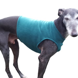 Greyhound vest, polar fleece, color petrol, 5 sizes image 2