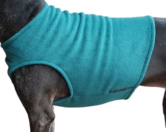 Windhund Weste, Polar Fleece, Farbe petrol, 5 Größen