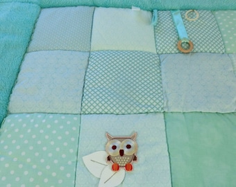 Patchwork Baby-Erlebnis-Decke "little Owl"