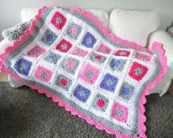 dicke Häkeldecke "GRANNY"  Patchwork NEUE GRÖßE !!