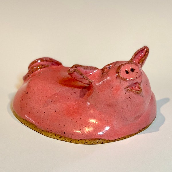 Pink Pig In Speckled Clay