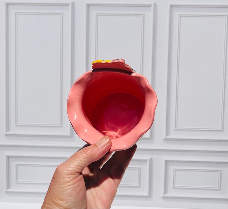 Gnome Vase for Succulents, Brushes or Pens, Hand Painted Ceramic or