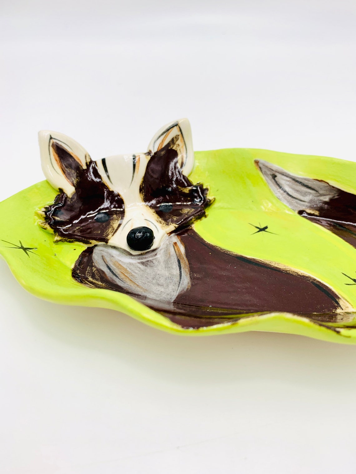 Fox Pottery or Ceramic Handmade Platter or Decorative Plate Etsy
