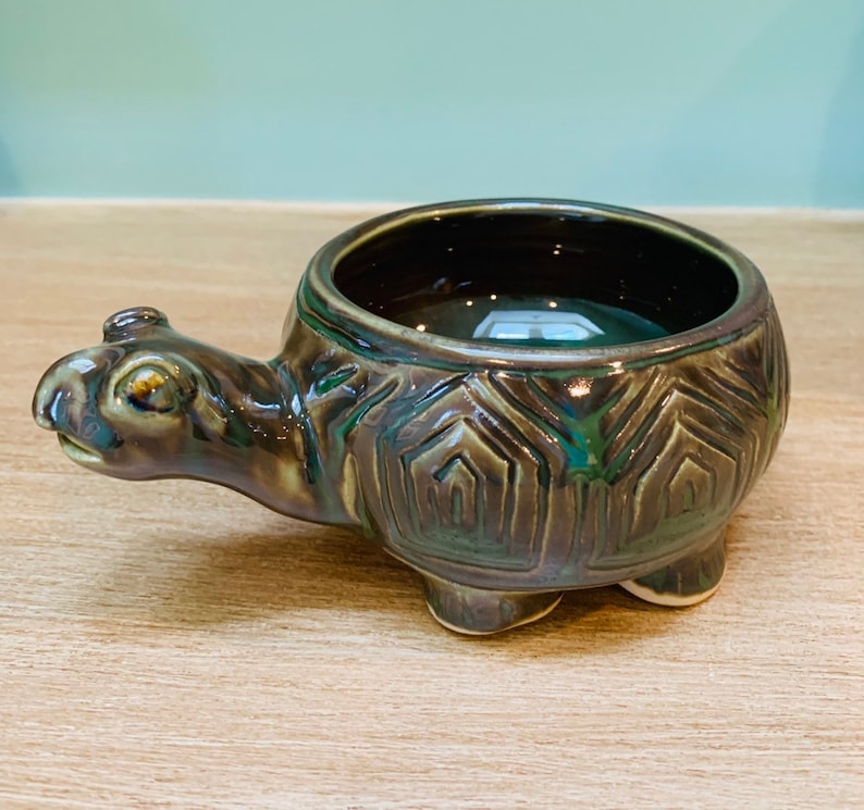 Turtle Bowl for Change Jewelry Food or Succulents in Ceramic or Pottery