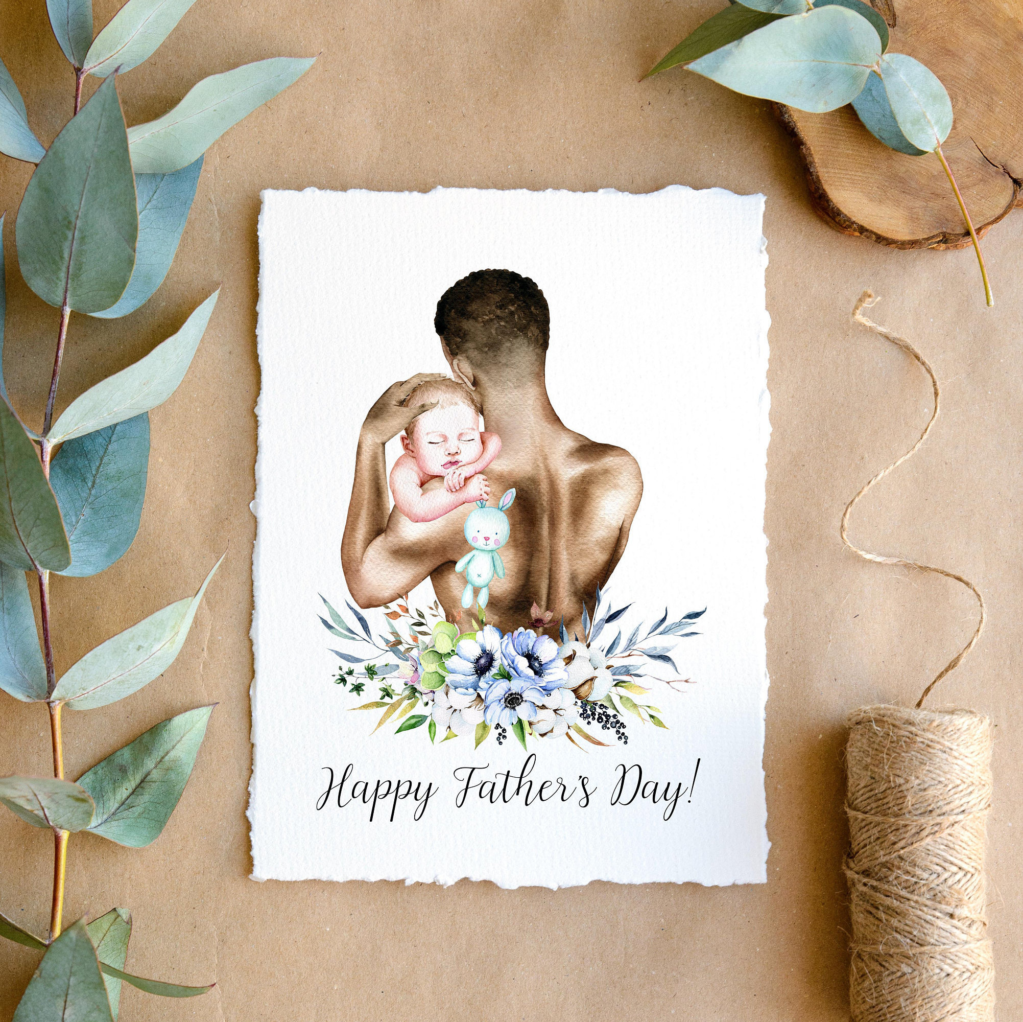 Father and Baby Clipart, Father's Day Card, Cute Baby Clipart, Cute ...
