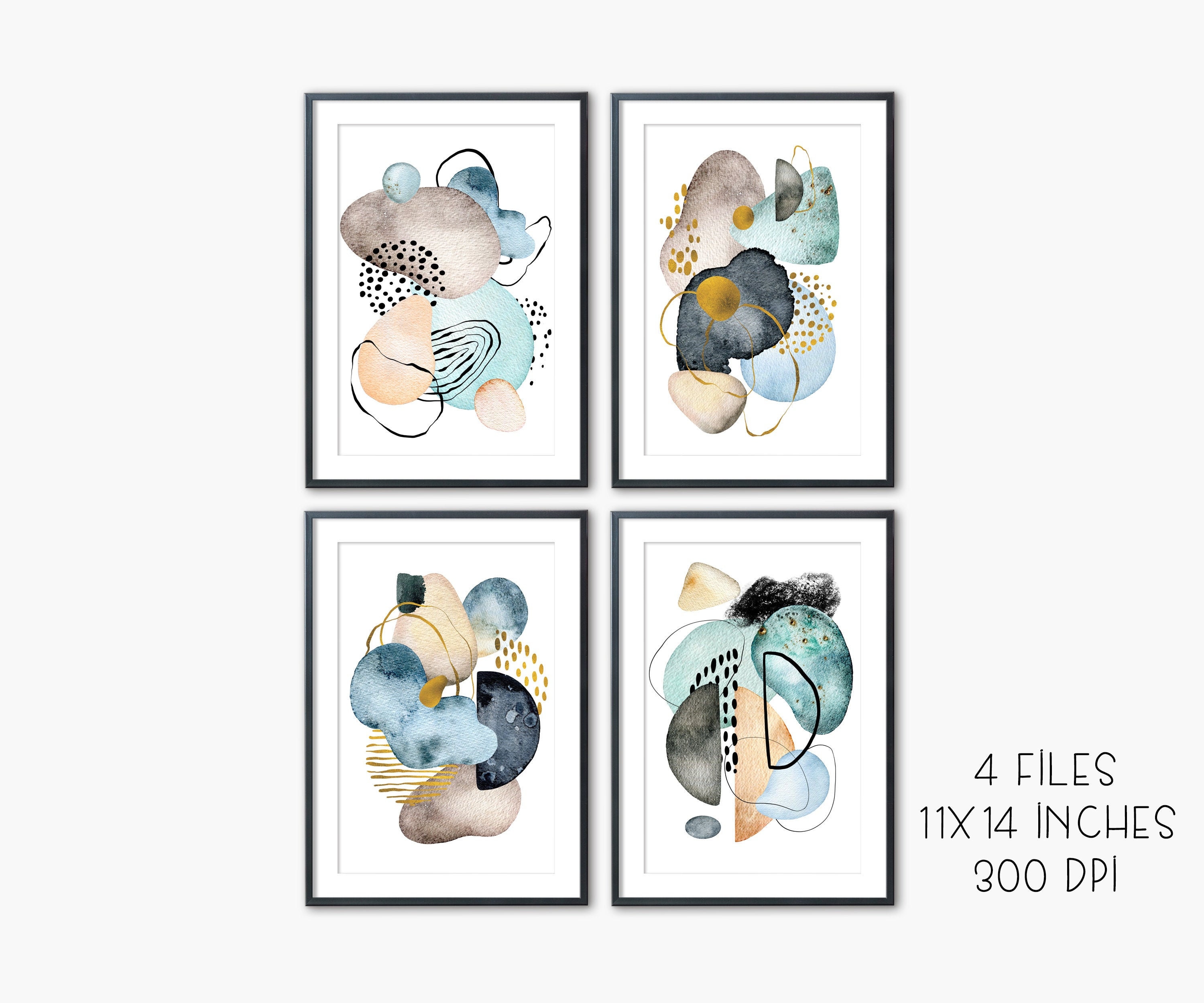 Abstract Watercolor Wall Art Printable Watercolor Art Etsy