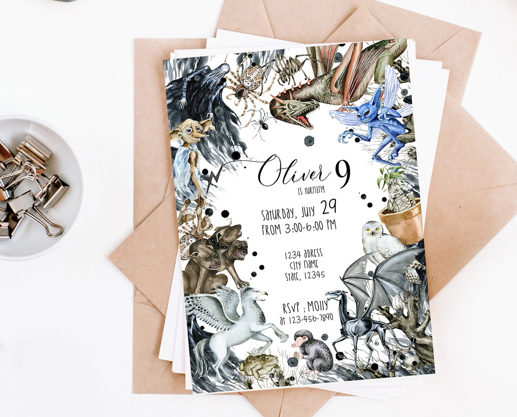 Fantastic beasts invitations - Etsy fantastic-beasts-invitations-etsy