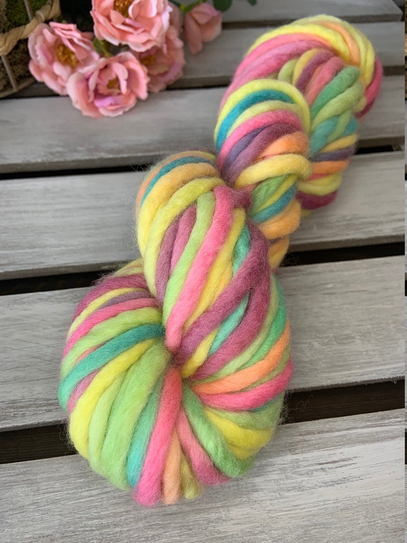 rainbow chunky wool