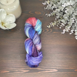 Hand Dyed Yarn, Worsted Yarn, Merino Wool Yarn, Manos Del Uruguay Yarn, Manos Del Uruguay Maxima, Blue Pink Green Yarn, Maxima Rainforest