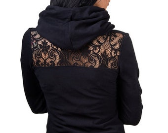 Hoodie "Lace" black