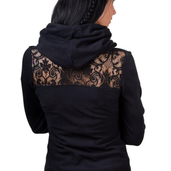 Hoodie "Lace" black