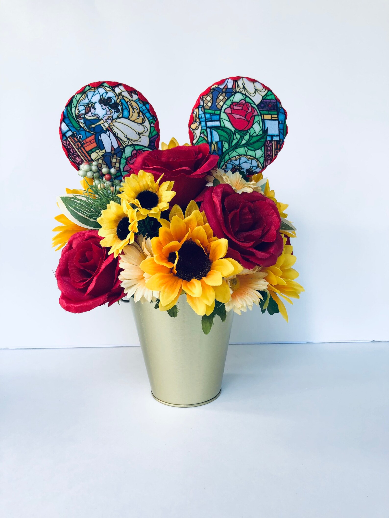 Beauty and the Beast Disney Inspired Silk Floral Arrangement | Etsy