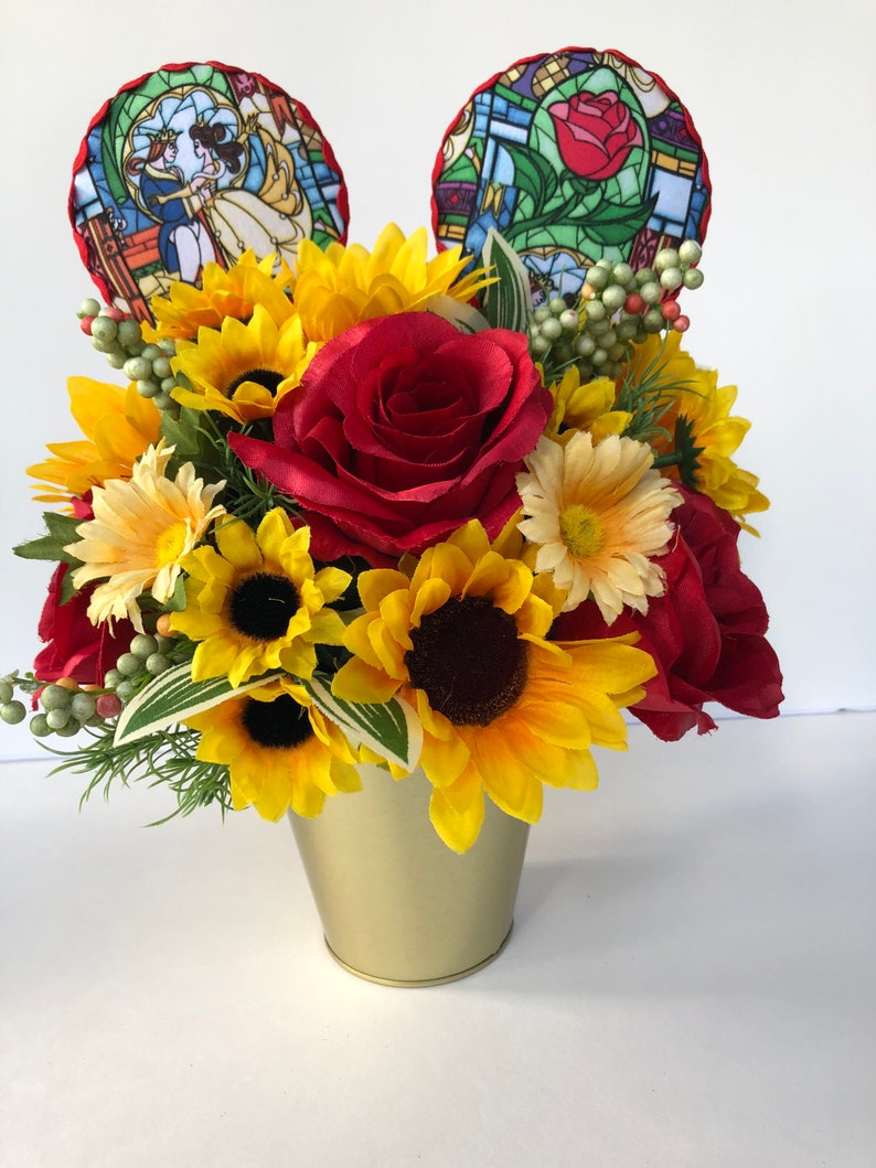 Beauty and the Beast Disney Inspired Silk Floral Arrangement | Etsy