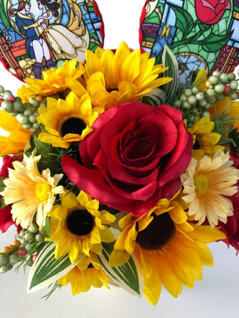 Beauty and the Beast Disney Inspired Silk Floral Arrangement | Etsy