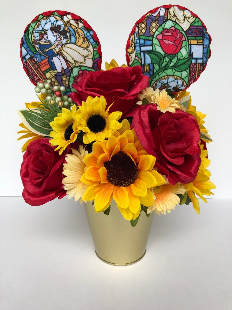 Beauty and the Beast Disney Inspired Silk Floral Arrangement | Etsy