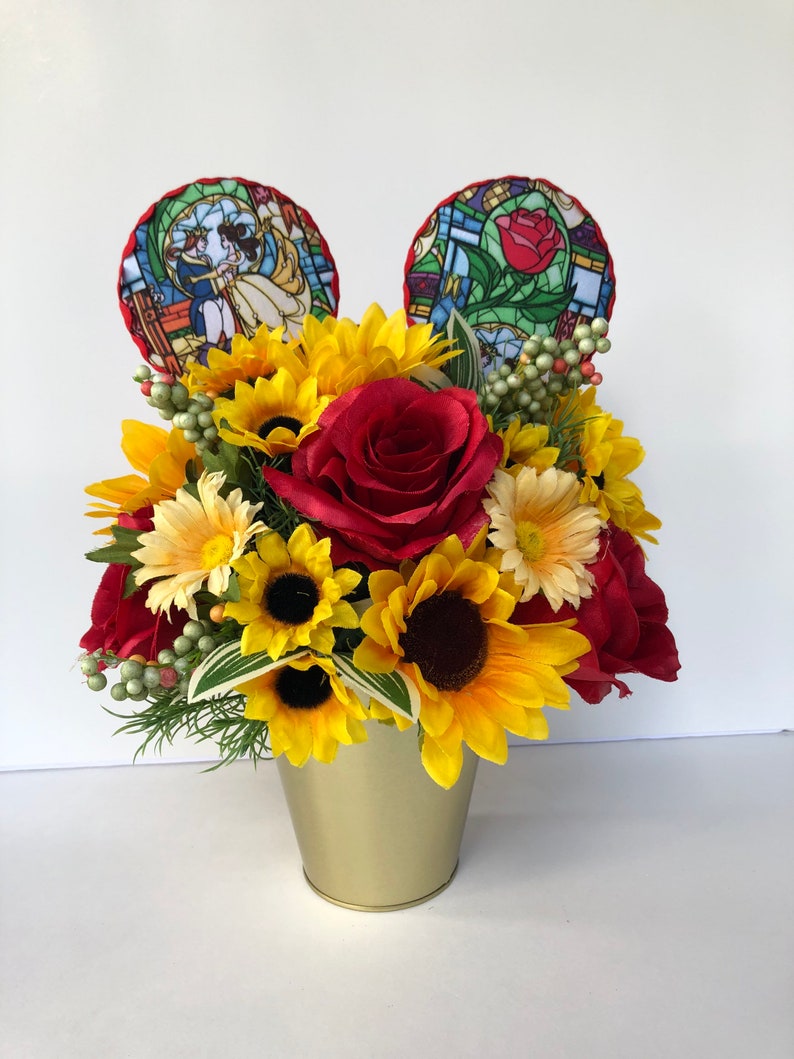 Beauty and the Beast Disney Inspired Silk Floral Arrangement | Etsy