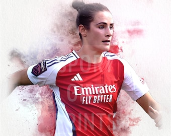 Emily Fox-poster | Emily Fox-afdruk, sportposter, poster voetbalspeler, kunst aan de muur Emily Fox Arsenal-poster