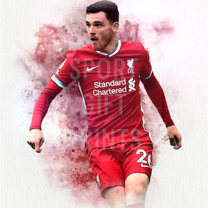 Andy Robertson Poster | Andy Robertson Print, Sports Poster, Football Player Poster, Wall Art Andy Robertson Liverpool FC Poster