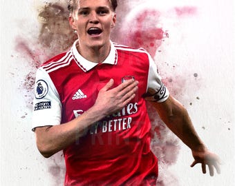 Martin Odegaard-poster | Martin Odegaard-poster, sportposter, poster voetbalspeler, kunst aan de muur Martin Odegaard Arsenal-poster