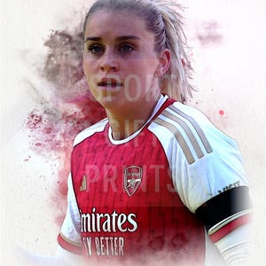 Alessia Russo-poster | Alessia Russo Print, sportposter, poster voetbalspeler, kunst aan de muur Alessia Russo Arsenal-poster