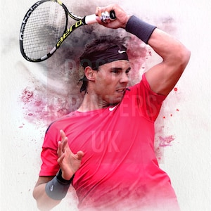 Rafael Nadal Poster | Rafael Nadal Print, Sport Poster, Tennis Player, Wall Art Rafael Nadal