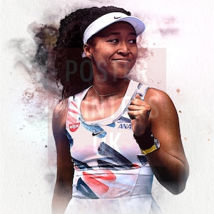 Naomi Osaka Poster | Naomi Osaka Print, Sport Poster, Tennis Player, Wall Art Naomi Osaka