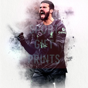 Alisson Becker Poster | Alisson Becker Print, Sports Poster, Football Player Poster, Wall Art Alisson Becker Liverpool FC Poster