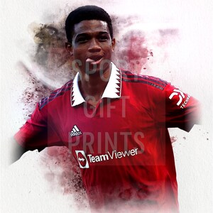 Amad Poster | Amad Print, Sports Poster, Football Player Poster, Wall Art Amad Manchester Poster