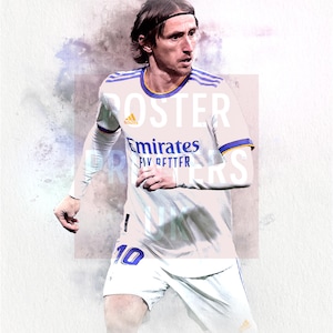 Luka Modric Poster | Luka Modric Print, Sport Poster, Football Players, Wall Art Luka Modric Celebrating Real Madrid Poster | Madrid