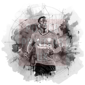 Kobbie Mainoo Poster | Kobbie Mainoo Print, Sports Poster, Football Player Poster, Wall Art Kobbie Mainoo Manchester Poster