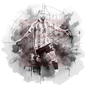 Lionel Messi-poster | Lionel Messi-afdruk, sportposter, poster voetbalspeler, voetbalkunst aan de muur Lionel Messi Argentinië-poster