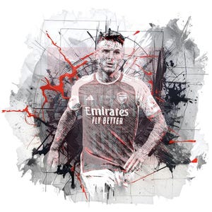 Declan Rice Poster | Declan Rice Print, Sports Poster, Football Player Poster, Soccer Wall Art Declan Rice Arsenal Poster