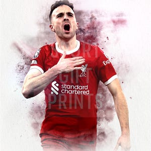 Diogo Jota Poster | Diogo Jota Print, Sport Poster, Fußballspieler Poster, Wandkunst Diogo Jota FC Poster