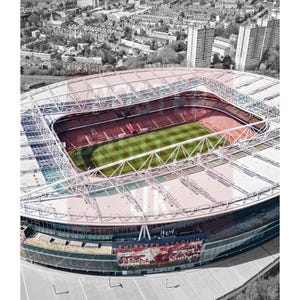Emirates Stadium Poster | Emirates Stadium Print, Sports Poster, Football Player Poster, Soccer Wall Art Emirates Stadium Arsenal Poster