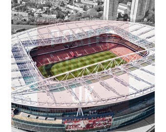 Emirates Stadium Print | Arsenal Typography Poster