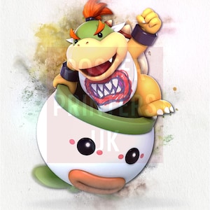 Bowser Jr Poster | Bowser Jr Nintendo Print, Games Poster, Game Character Poster, Wall Art Bowser Jr Nintendo Poster