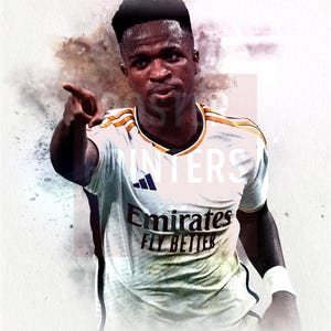 Vinicius Junior Poster | Vinicius Junior Print, Sport Poster, Football Players, Wall Art Vinicius Junior | Real Madrid Poster | Madrid