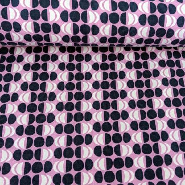 Baumwolljersey Dots Spiel rosa/lila